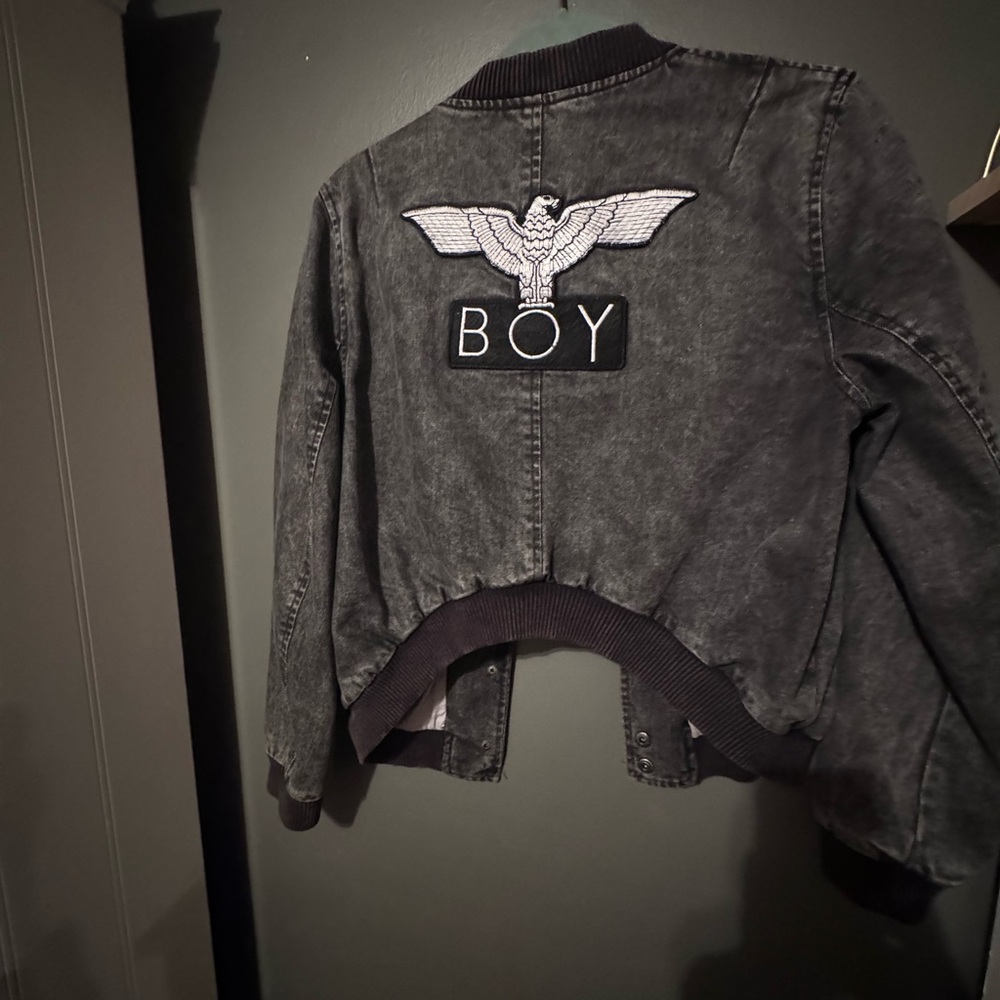 BOY London Gray Jacket with Red Logo - Picture 2 of 3
